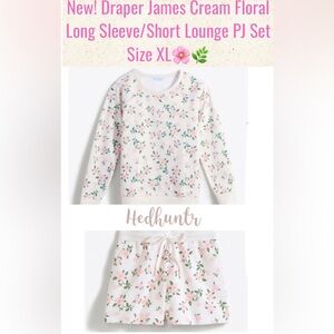 🎉HP🎉FinalPrice-New! Draper James CreamFloral LongSleeve/Short Lounge Set XL🌸